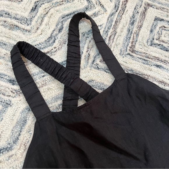 Anthropologie | Cloth & Stone Cross-Back Linen Tiered Dress - Picture 4 of 9